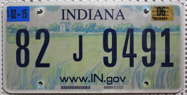 INDIANA .gov - Nummernschild # 82J9491