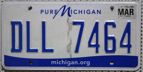 MICHIGAN Pure - Nummernschild # DLL7464