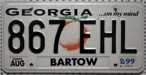 GEORGIA ...on my mind - Nummernschild # 867EHL =