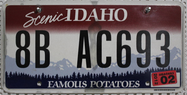 IDAHO (Scenic) Famous Potatoes - Nummernschild # 8BAC693