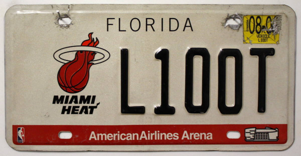 FLORIDA / Miami Heat - Nummernschild # L100T =