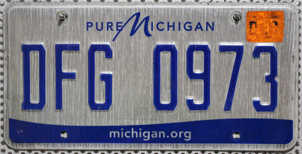MICHIGAN Pure - Nummernschild # DFG0973