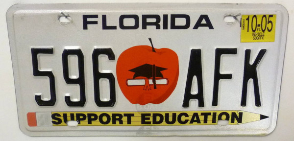 FLORIDA Support Education - Nummernschild # 596AFK =