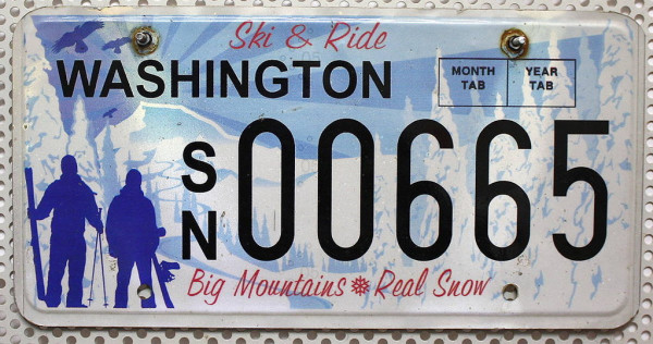 WASHINGTON Ski & Ride - Nummernschild # 00665 ...