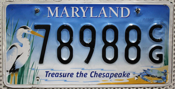 MARYLAND Treasure the Chesapeake - Nummernschild # 78988.CG ...