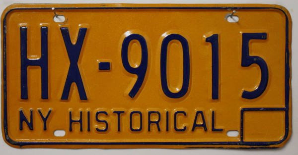 NEW YORK Historical Typ - Nummernschild # HX-9015 ...