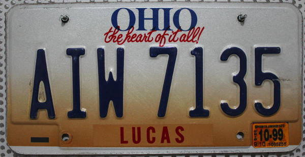 OHIO Nummernschild / the heart of it all / LUCAS - AIW7135