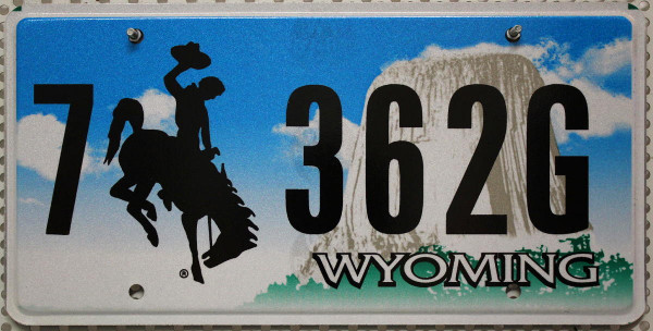 WYOMING Devils Tower Graphic - Nummernschild # 7362G