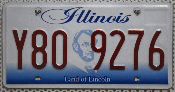 ILLINOIS Land of Lincoln - Nummernschild # Y809276 ...