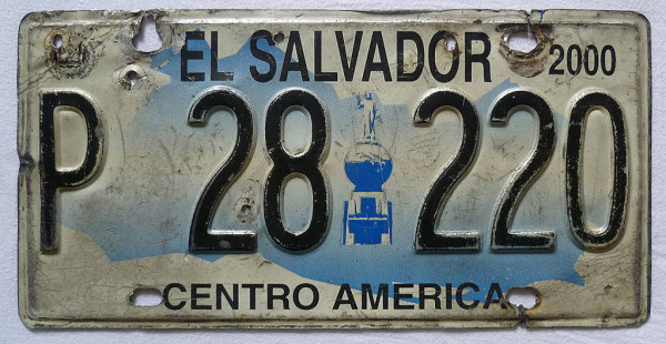 EL SALVADOR Nummernschild # P28220