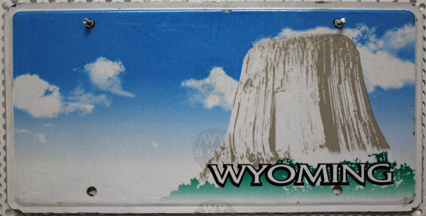 Deko BLECHSCHILD - Wyoming mit Devils Tower Motiv Himmel