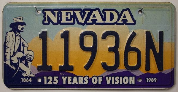 NEVADA (125 Years Of Vision) - Nummernschild # 11936N ... ≡