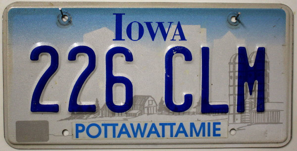 IOWA - Kfz Nummernschild # 226CLM ...