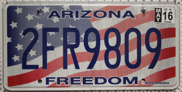 ARIZONA Freedom - Nummernschild # 2FR9809 =