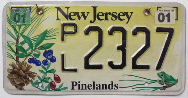 NEW JERSEY Pinelands - Nummernschild # PL2327 =