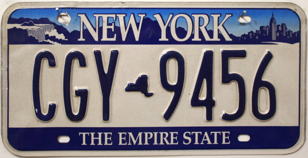 NEW YORK The Empire State - Nummernschild # CGY9456