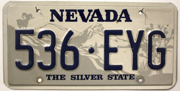 NEVADA The Silver State - Nummernschild # 536EYG ...