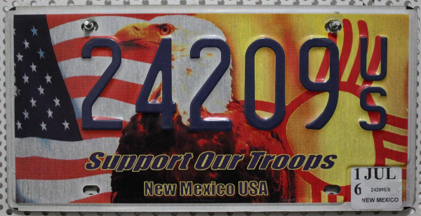 NEW MEXICO Adler Motiv - Nummernschild # 24209US =