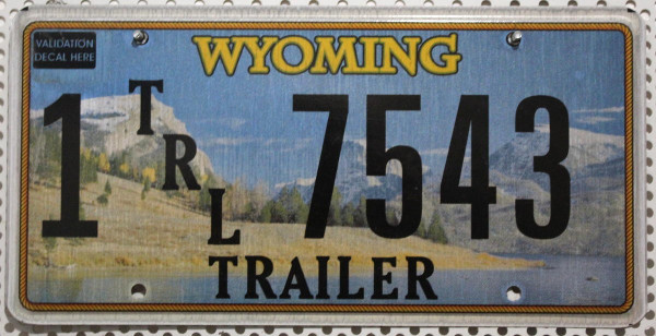 WYOMING (TRL) Landscape - Nummernschild # 1.7543 ...